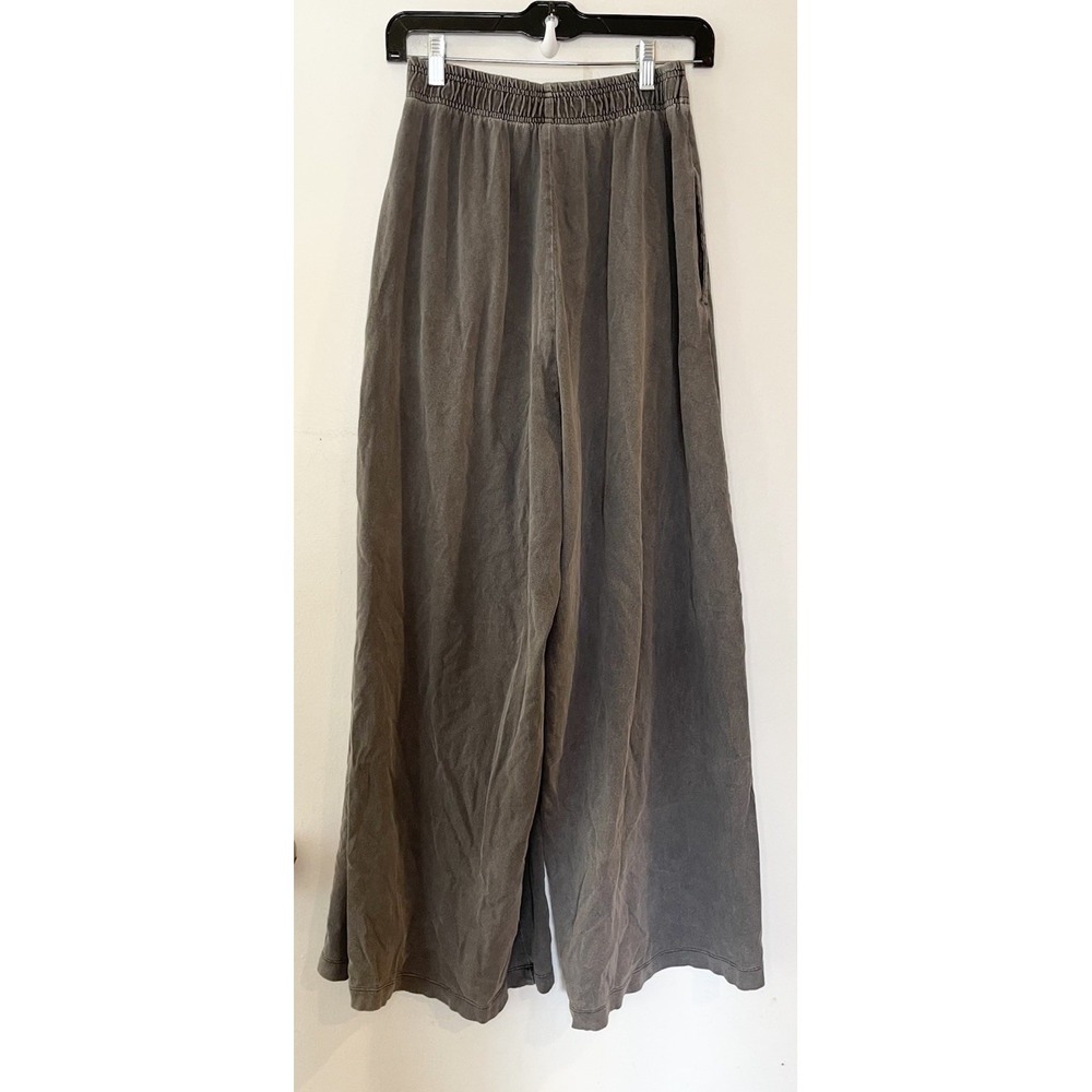 Free People Wide Leg Baggy Pull On Lounge Athleisure Pants Gray Stretch Size XS - Picture 2 of 6